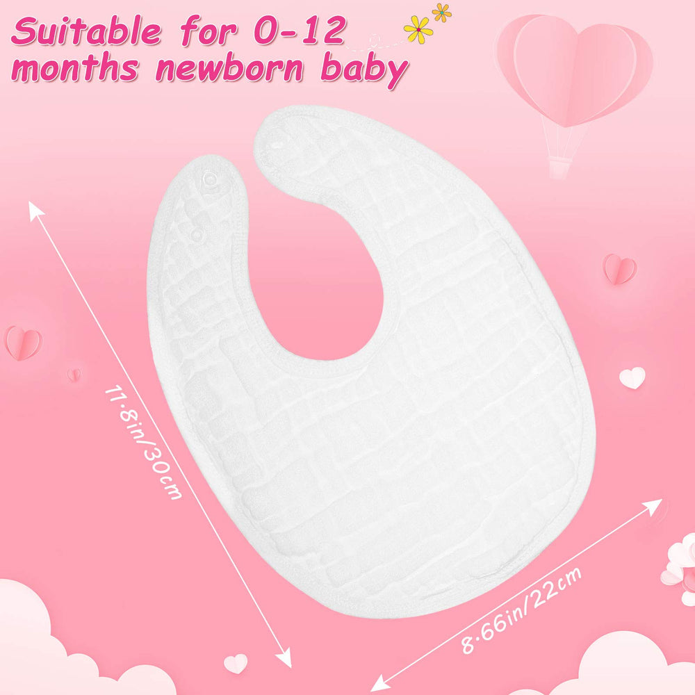 Tatuo bibs 4-layer absorbent design soaking up drool efficiently for teething.