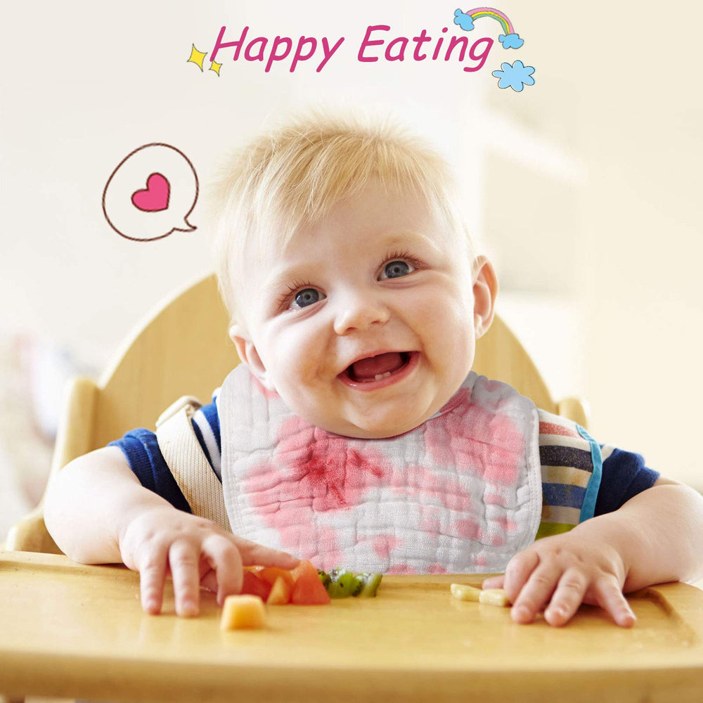 Tatuo bibs with outfits, showcasing practical drool protection and style.