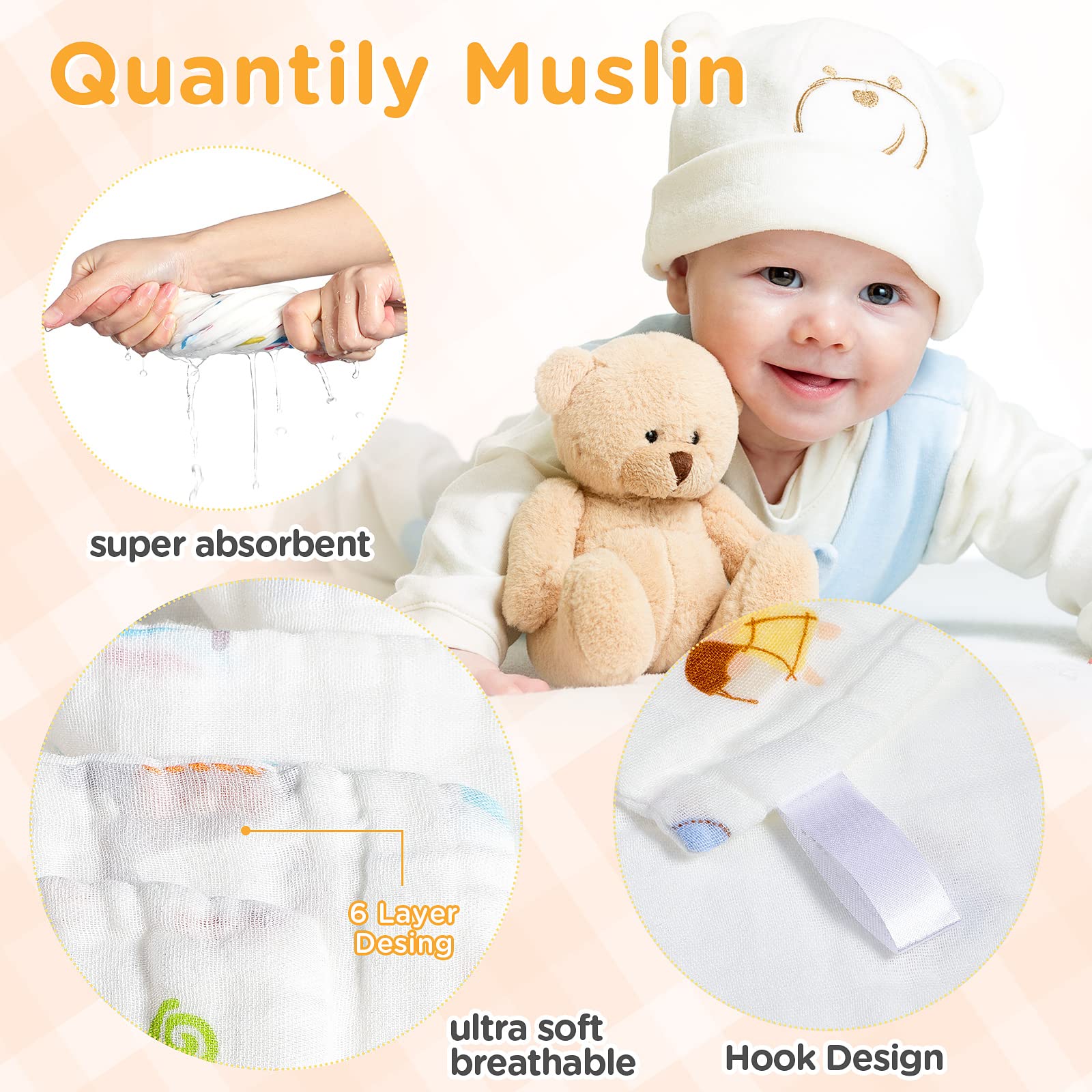 Tatuo burp cloth 10x20 inches demonstrates generous coverage for shoulders