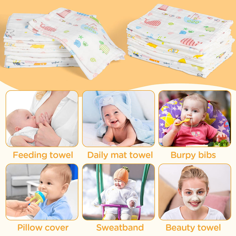Tatuo floral pattern burp cloth suitable for boys and girls
