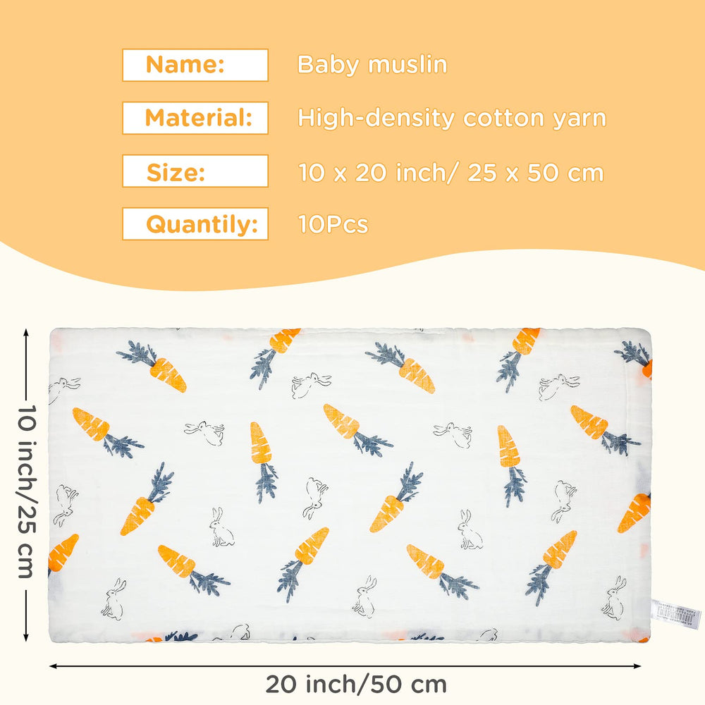 Tatuo six-layer muslin burp cloth highlights superior absorption