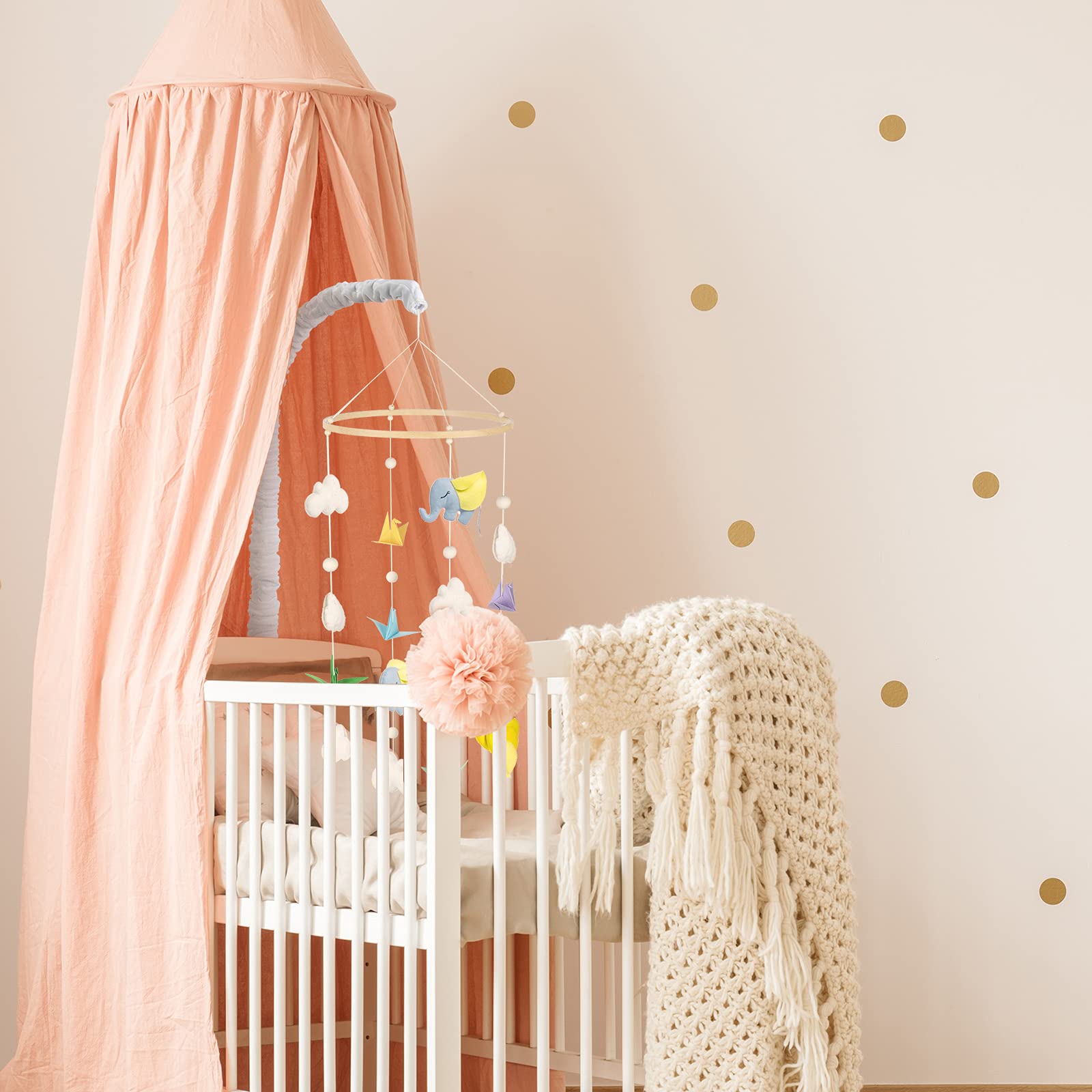Machine-washable and low-dry care for busy nurseries.