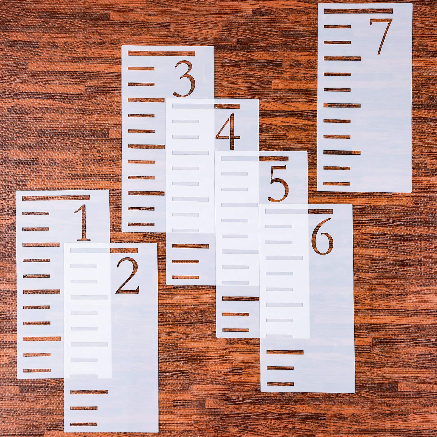 Tatuo growth chart stencil laser-cut edges ensure smooth lines during painting.