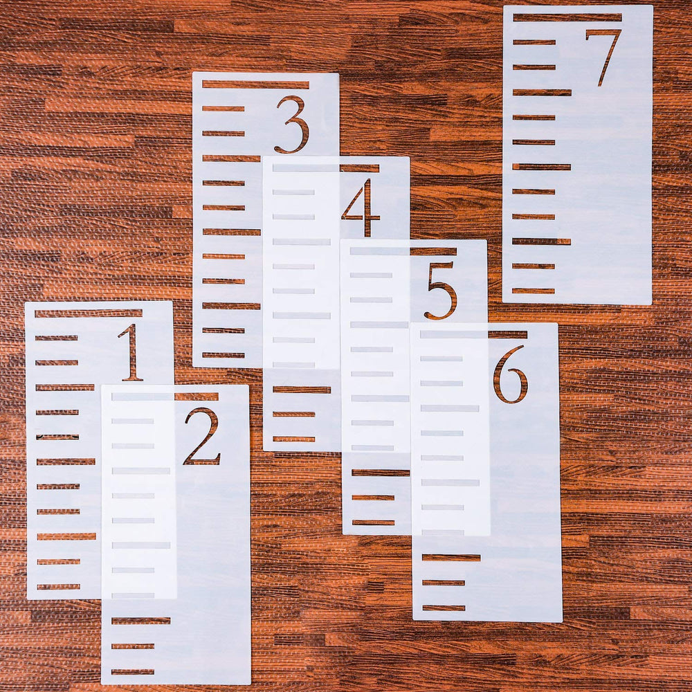 Tatuo growth chart stencil laser-cut edges ensure smooth lines during painting.