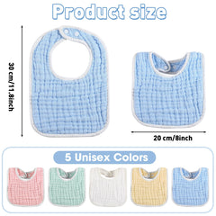 Tatuo colorful bib set in blue and pink for daily wear.