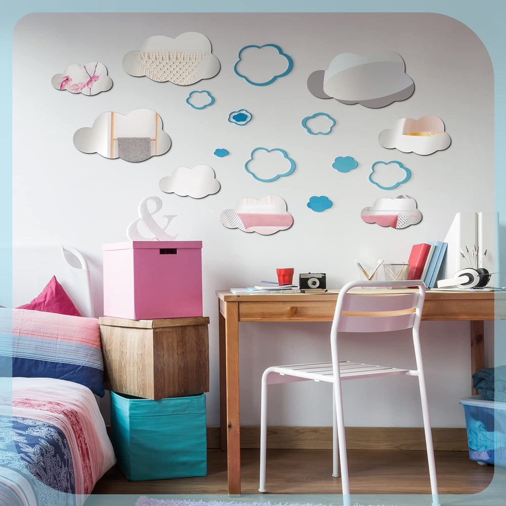 Tatuo removable acrylic cloud mirrors are sturdy and skin-safe for kids' rooms.