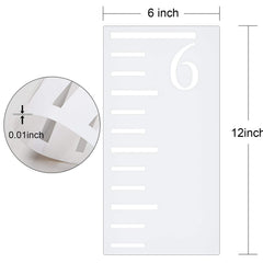 Tatuo seven-piece growth chart set supports scalable 7-foot height murals in kid-friendly spaces.