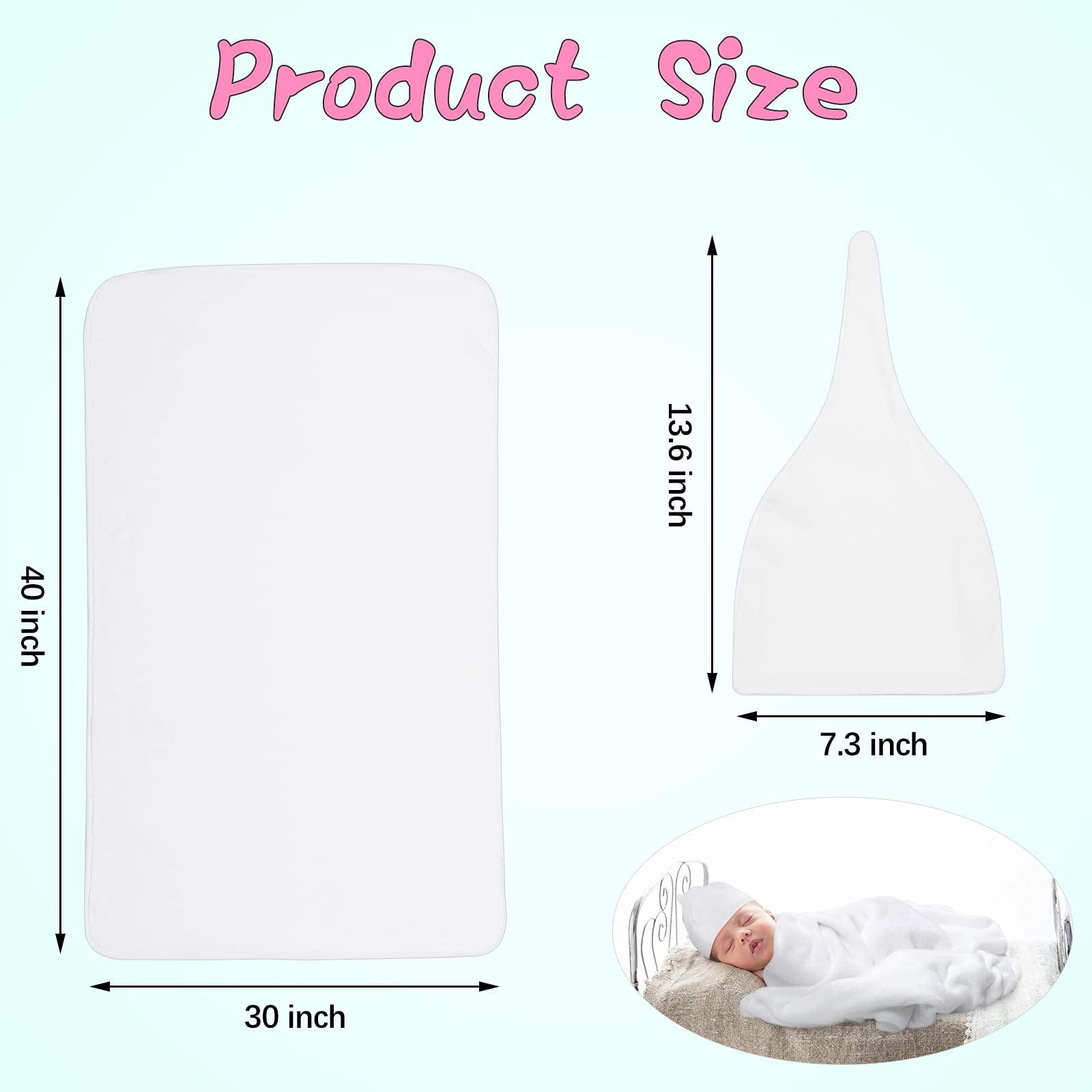 Tatuo sublimation baby cap white—elastic, breathable fit.