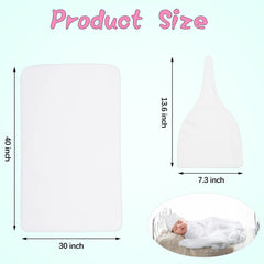 Tatuo sublimation baby cap white—elastic, breathable fit.