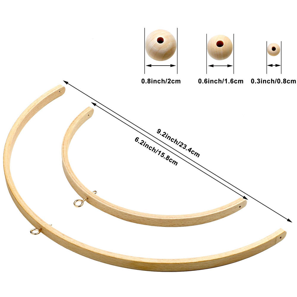 Tatuo wooden beads and bamboo wind chime highlights natural materials for calm baby decor