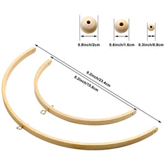 Tatuo wooden beads and bamboo wind chime highlights natural materials for calm baby decor