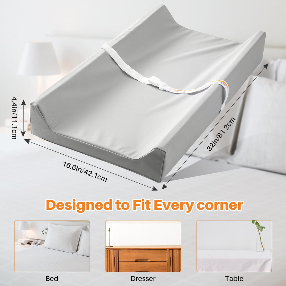 tauuio changing pad non-slip base keeps diaper changes steady on the dresser.