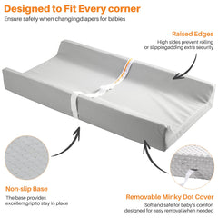 tauuio changing pad soft minky cover close-up emphasizes baby-soft comfort.