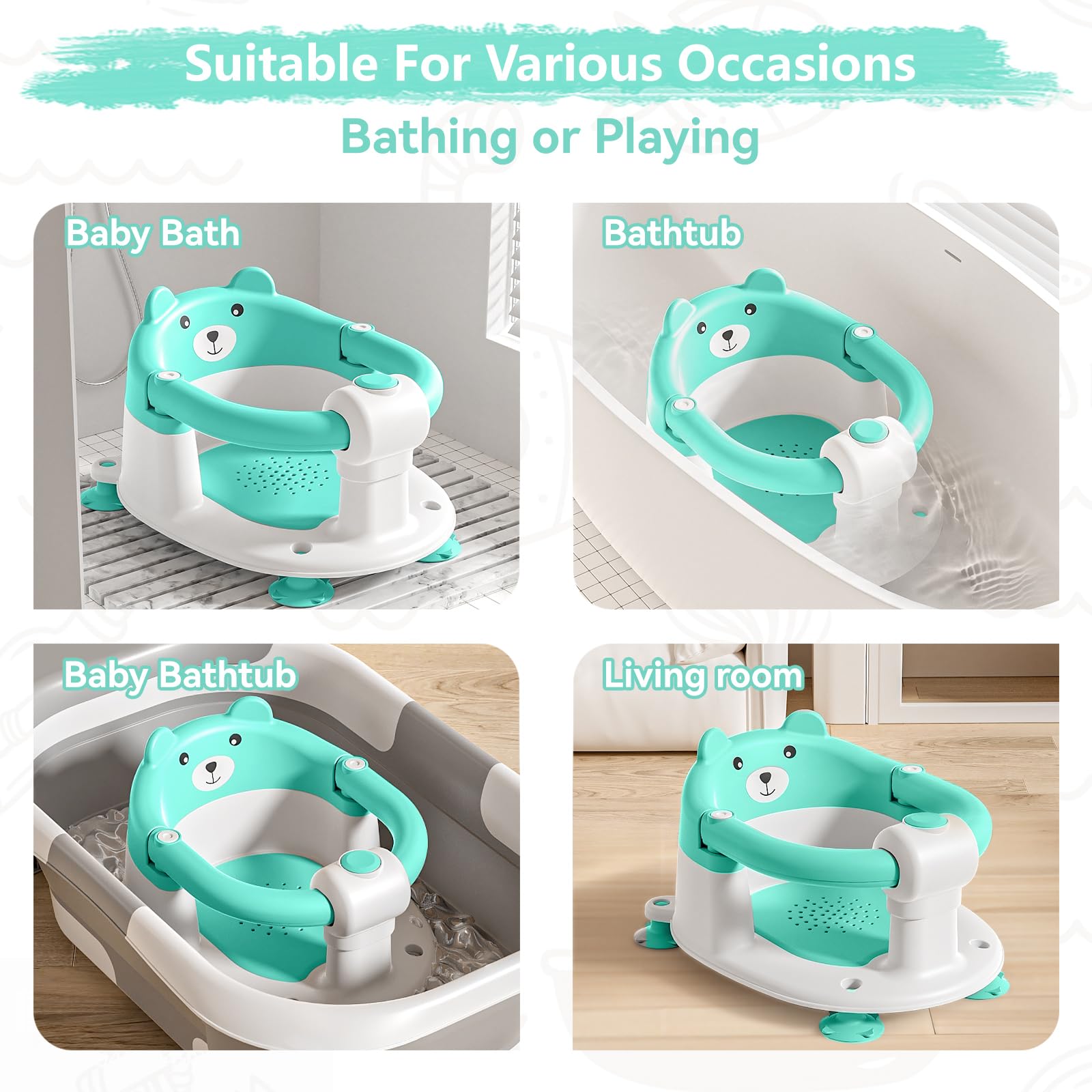 Tavlshero BPA-free materials ensure safe, durable bath time.