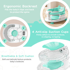 Tavlshero bath seat with soft cushion for gentle baby comfort.