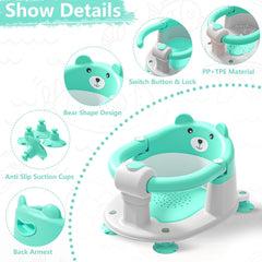 Tavlshero bath seat suction cups securely attach to smooth tub surfaces.
