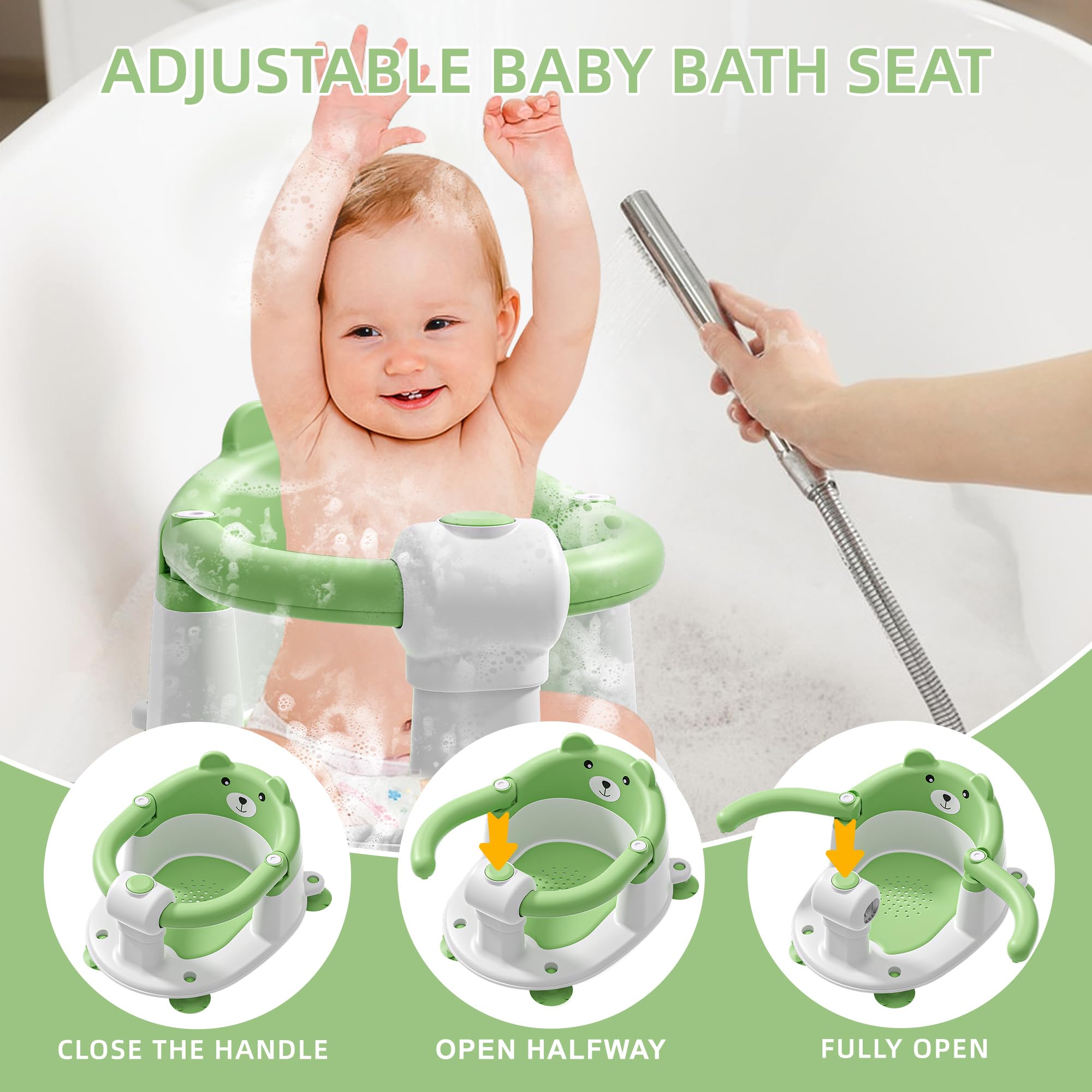 Tavlshero bath seat one-touch access illustrates easy placement and removal
