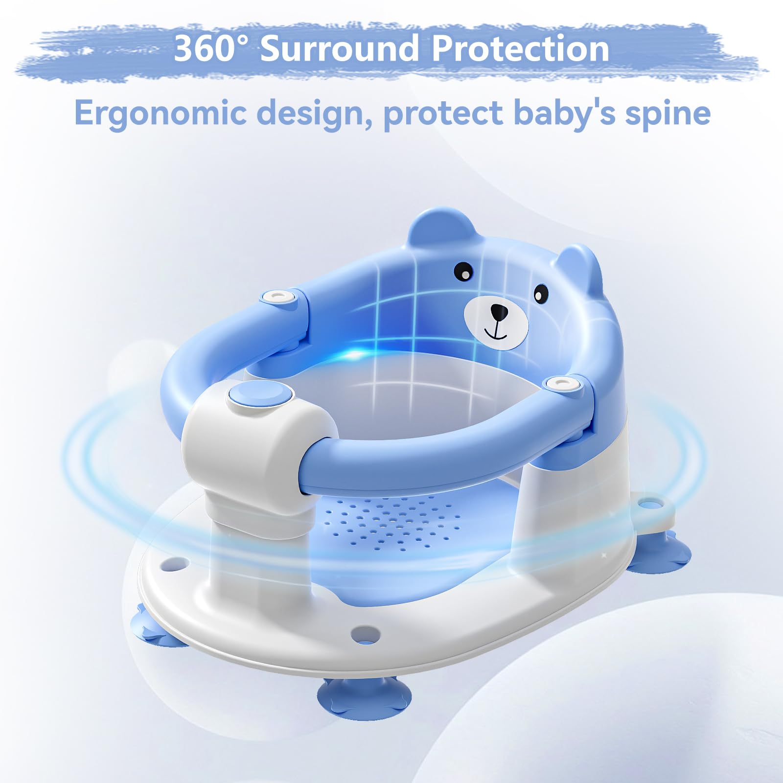 Tavlshero bath seat travel-friendly design fits in luggage and hotel baths.