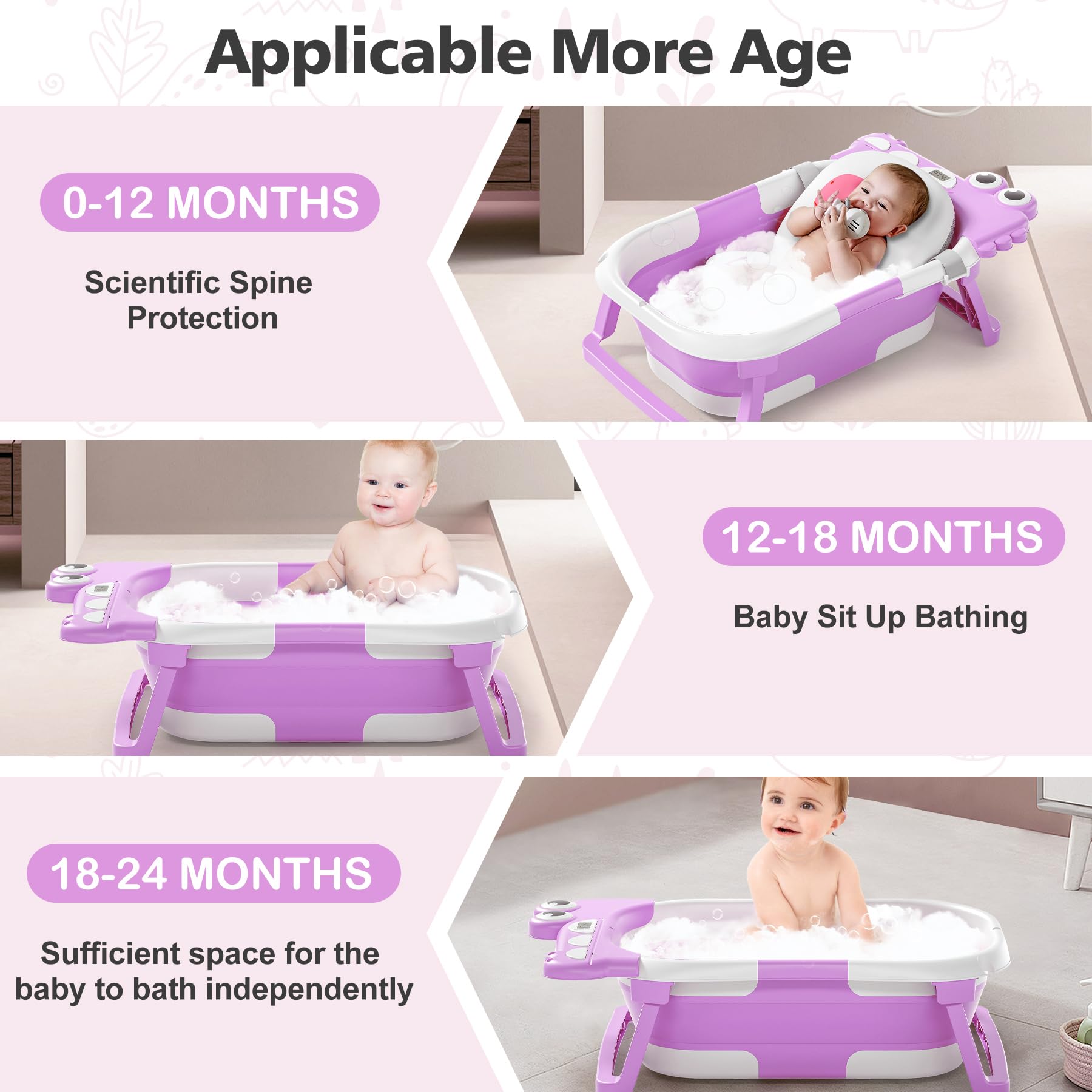 Tavlshero collapsible bathtub floating cushion provides head and neck support.