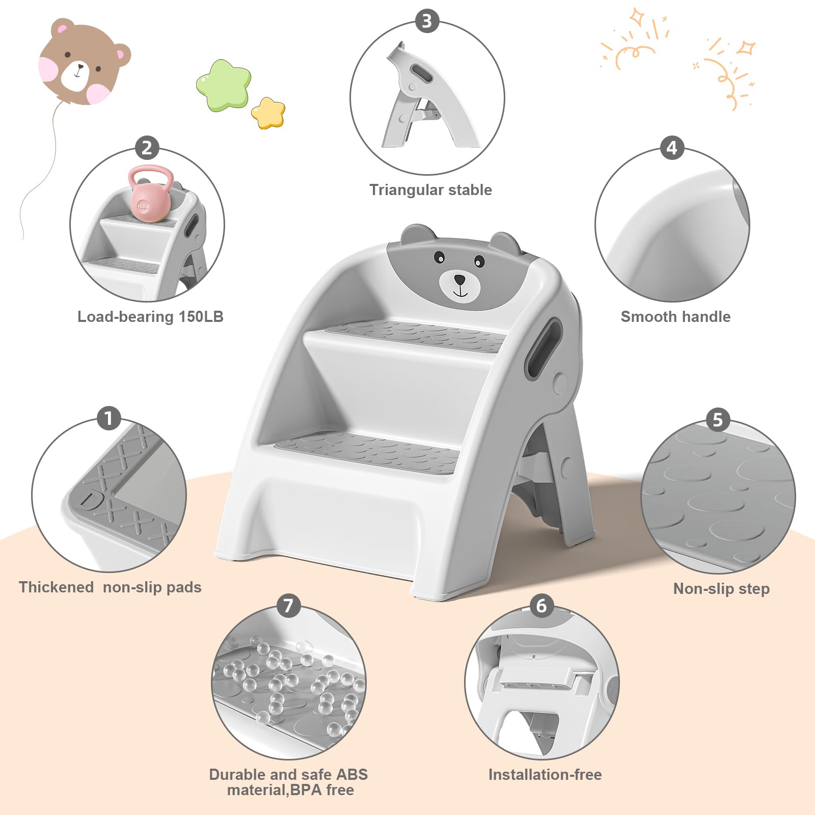 Tavlshero stool assembled in seconds for quick potty training.