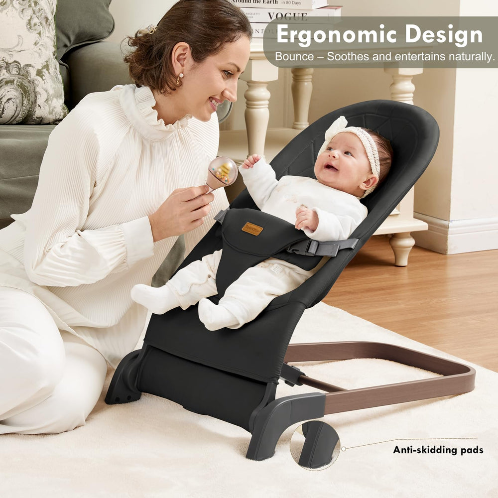 Taylengrow Baby Bouncer height-adjustment visible for one-hand setup.