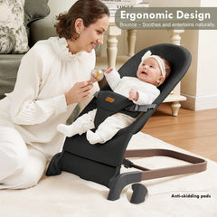 Taylengrow Baby Bouncer height-adjustment visible for one-hand setup.