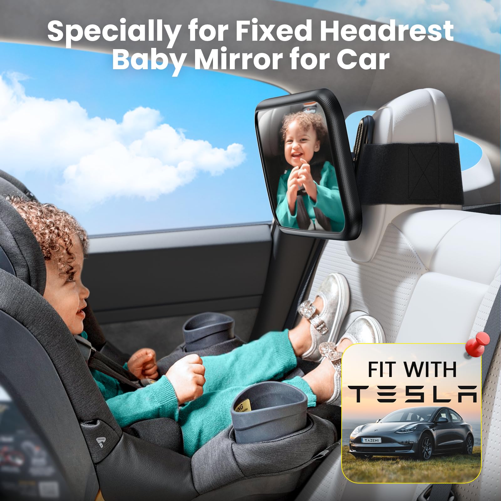 TAZENI 360 rotation with ball joint enables precise baby view framing