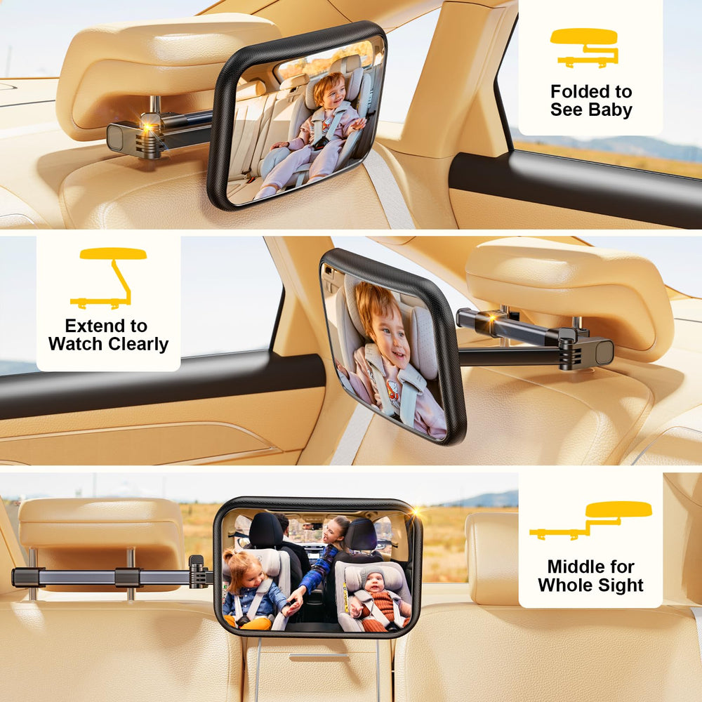 TAZENI ultra-clear 175° curved surface helps you monitor baby at a glance