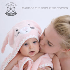 TBEZY Hooded Towel 32x24 inches shows ideal newborn-to-12-month size.