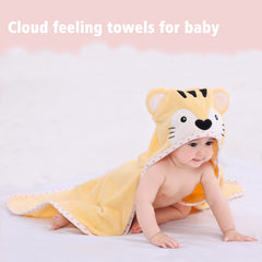 TBEZY Absorbent Thick Fabric Hooded Towel protects against chills with roomy, snug fit.