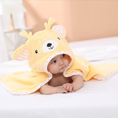 TBEZY hooded wrap keeps baby warm and secure after bath