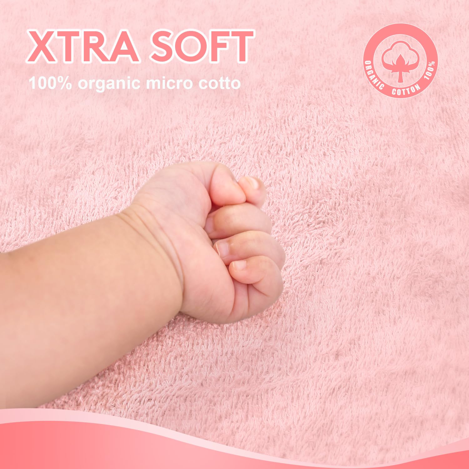 TBEZY Hooded Towel Snug wrap helps keep baby dry and secure after bath.