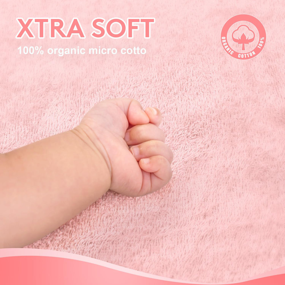 TBEZY Hooded Towel Snug wrap helps keep baby dry and secure after bath.