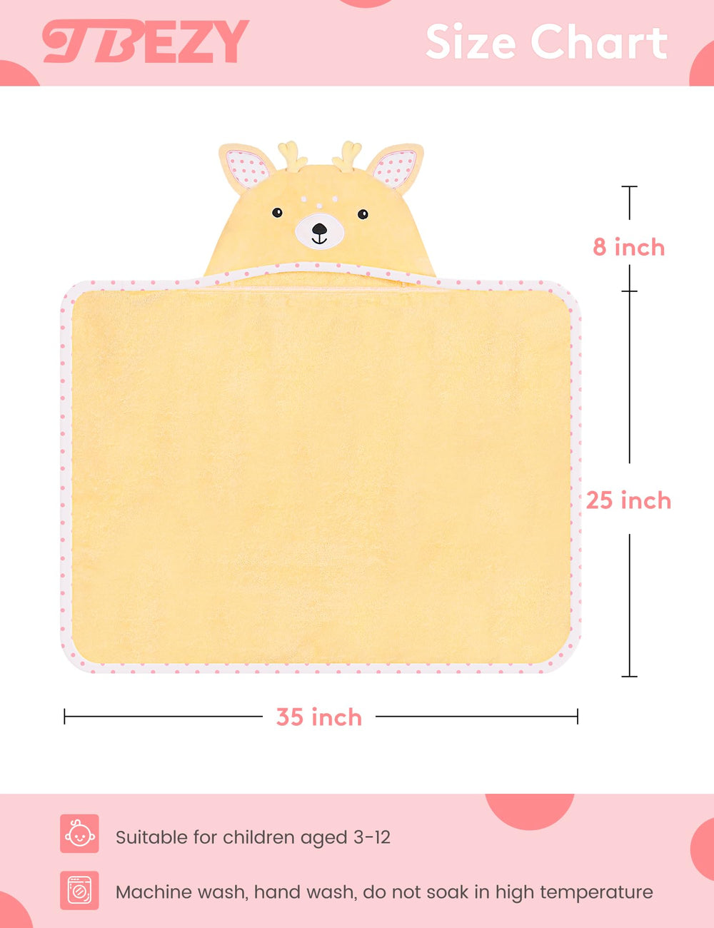 TBEZY two-layer cotton towel structure for quick absorption