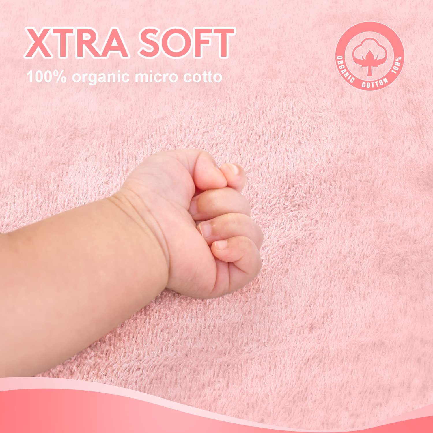 TBEZY warm-wrap design keeps baby cozy after bath.