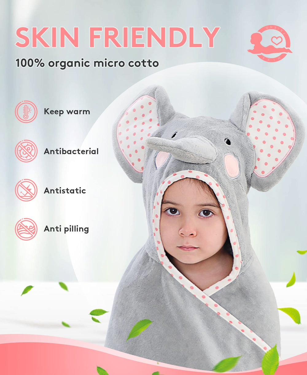 TBEZY towel size 48x28 inches, ideal for 3-10 years.