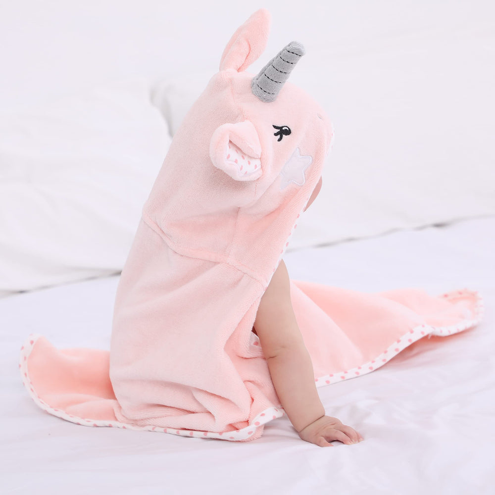TBEZY unicorn towel velour-terry layers close-up highlight softness and absorbency.