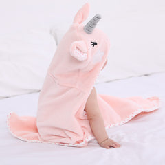 TBEZY unicorn towel velour-terry layers close-up highlight softness and absorbency.