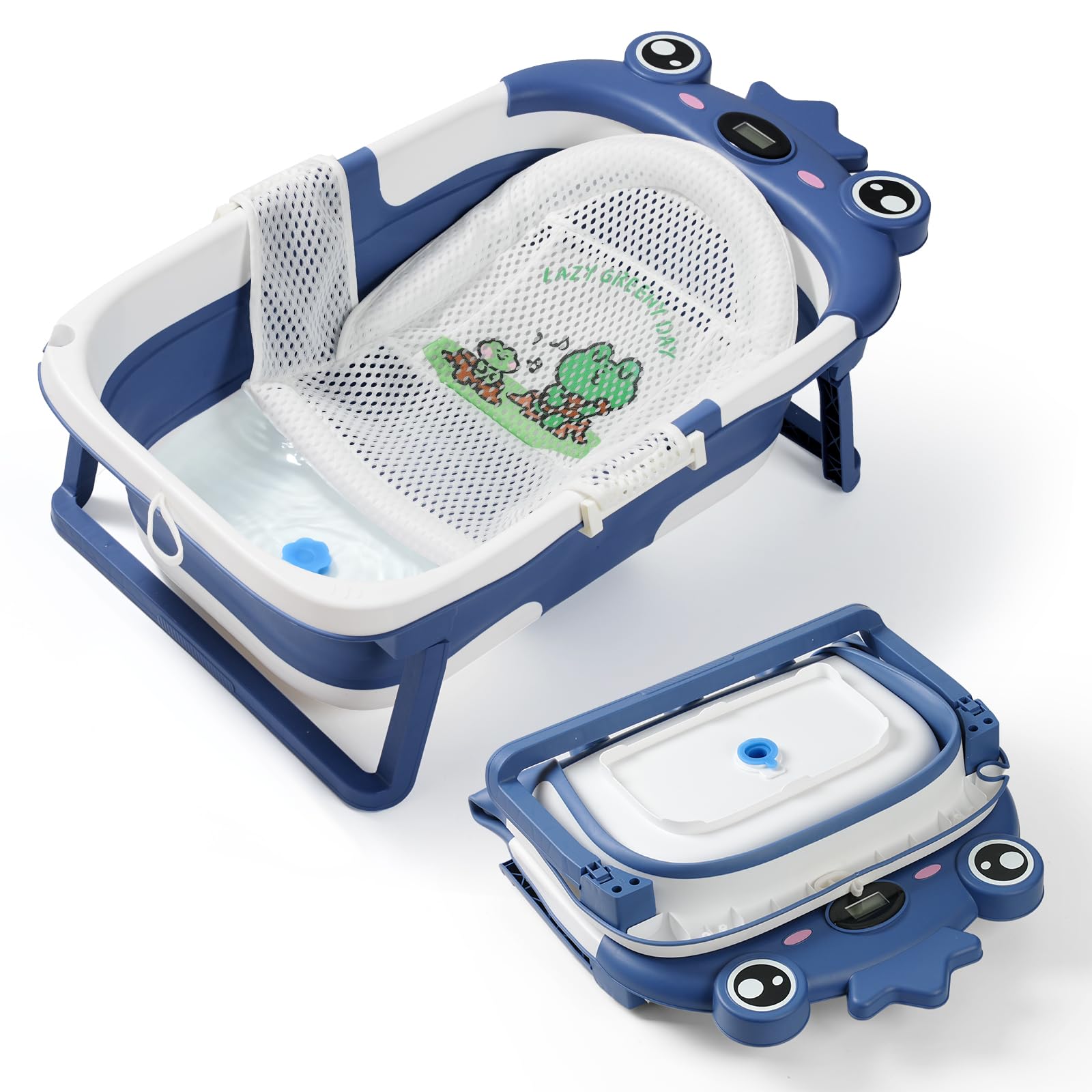 TBHAPY baby bathtub shows foldable design ideal for saving space in small bathrooms