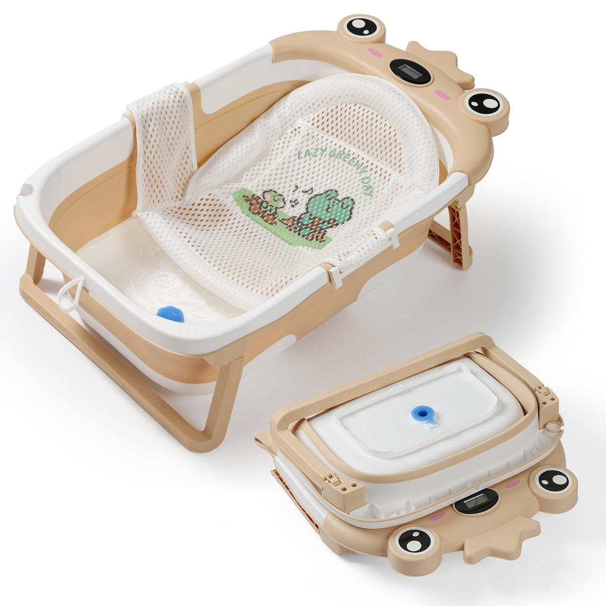 TBHAPY baby-bathub folded-design shows compact storage for small spaces and travel.