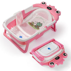 TBHAPY collapsible baby bath foldable design saves space for storage and travel