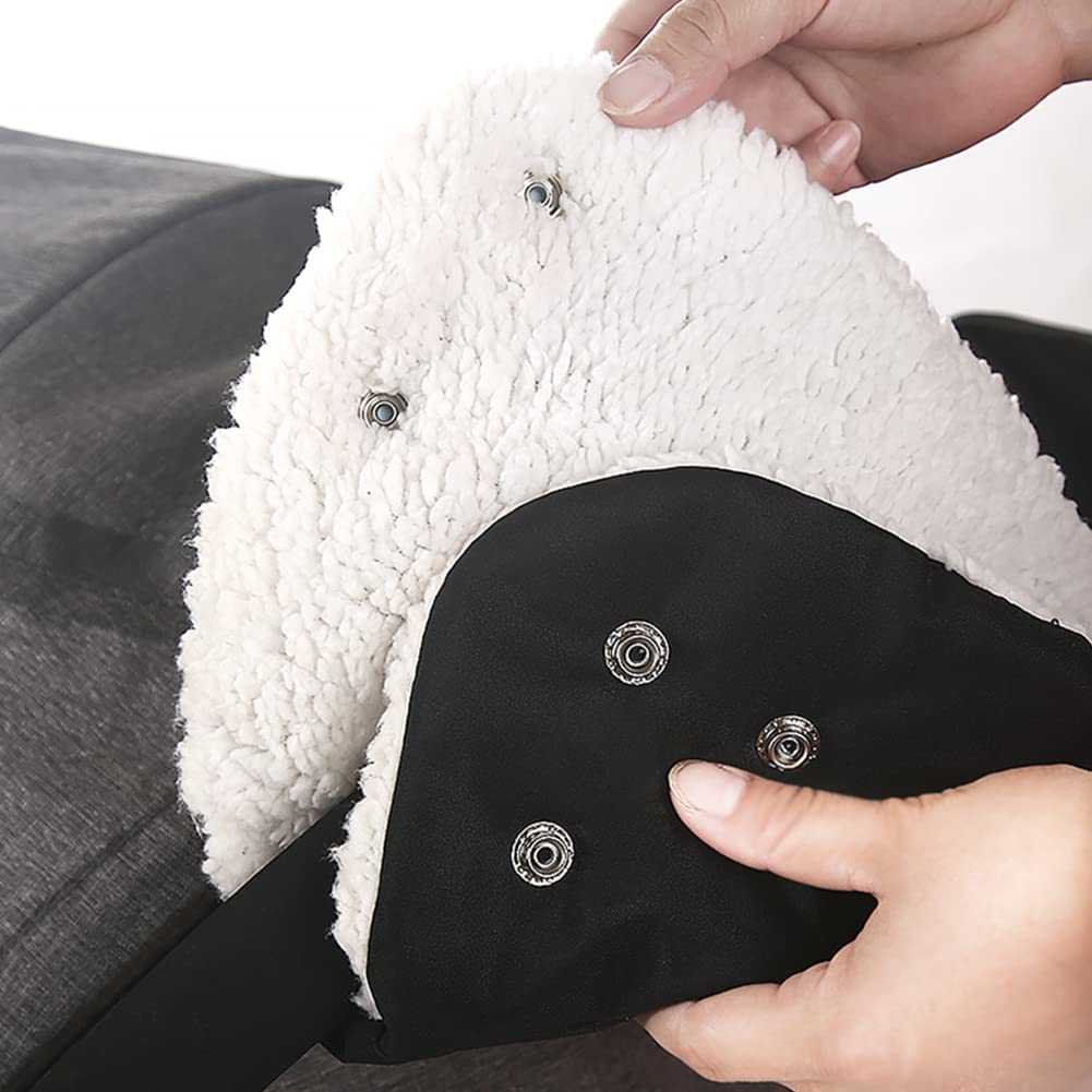 Tbrand stroller gloves in use during a chilly outdoor walk