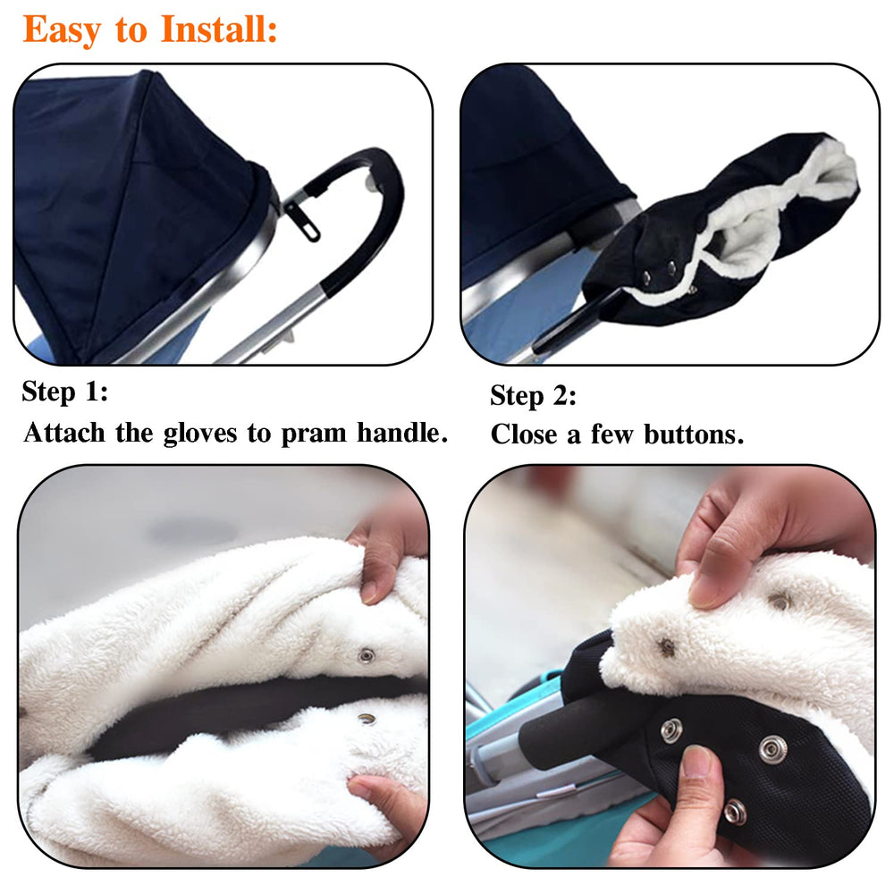 Tbrand hand muff interior soft fleece lining for extra warmth