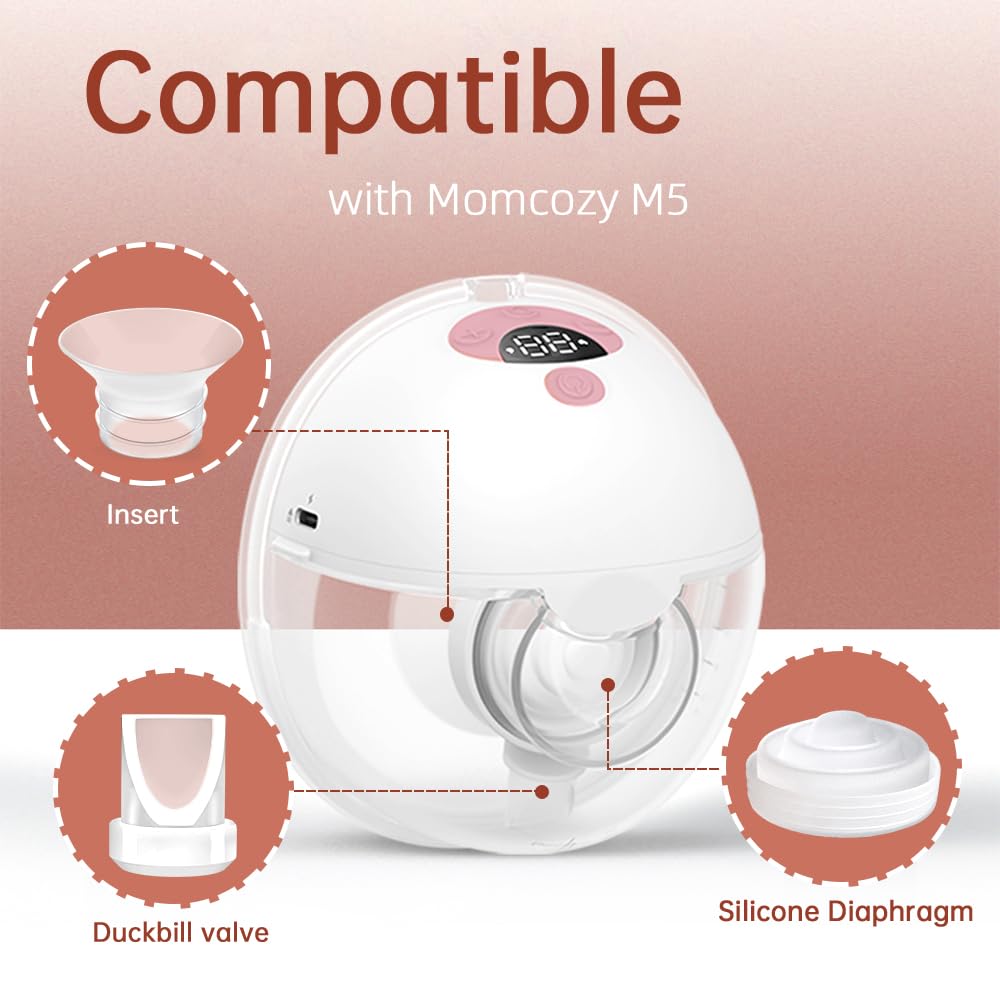 TB Tbuymax 4pc silicone diaphragms for Momcozy M5 offer flexible seal control.
