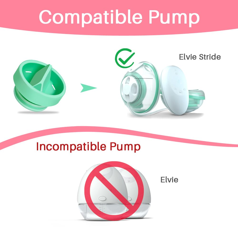 Tbuymax Elvie Stride compatible pump part silicone valve highlighting suction consistency.