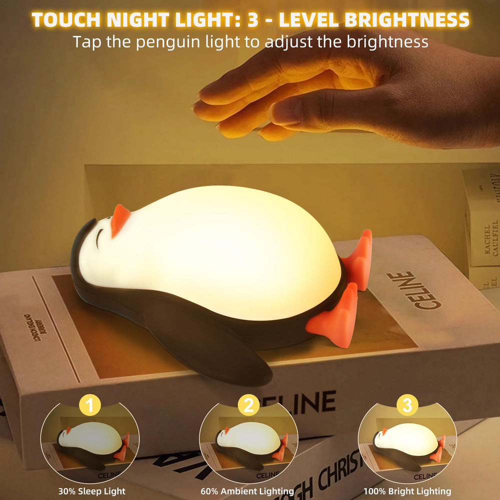 TCamp Penguin Night Light 30-minute timer supports easy bedtime routines.