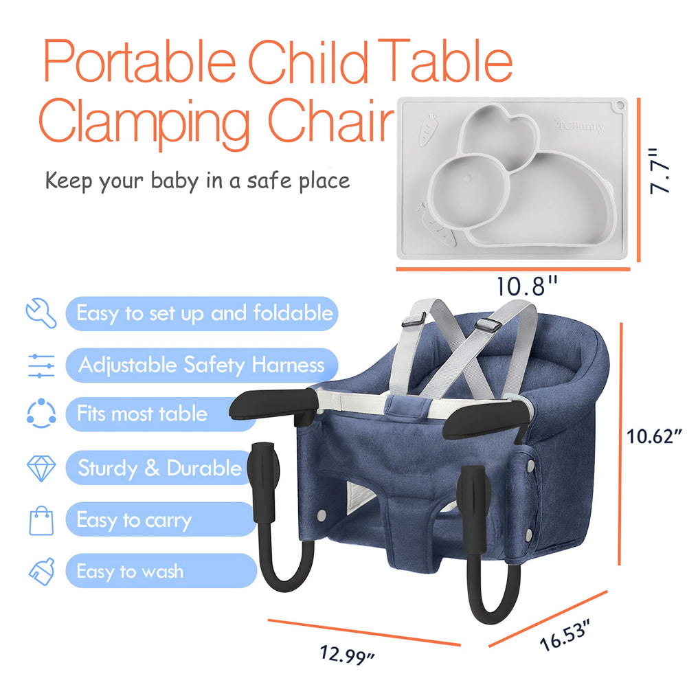 TCBunny Hook-On Chair adjustable table-fit for various surfaces