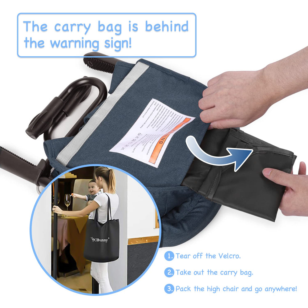 TCBunny Hook-On Chair portable lightweight frame ideal for dining anywhere