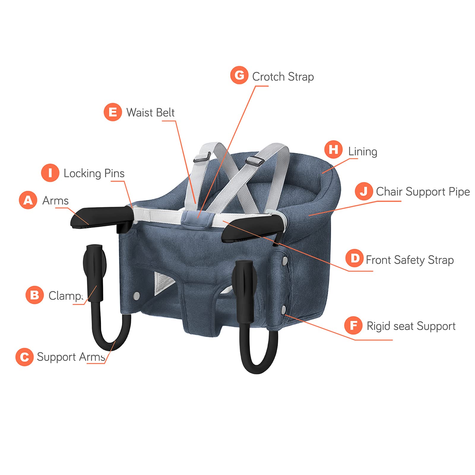 TCBunny Hook-On Chair travel-friendly fold-flat design for families