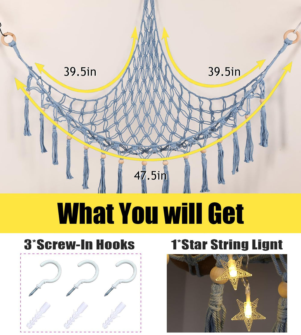 TCGPRO boho bedroom decor hammock adds charm